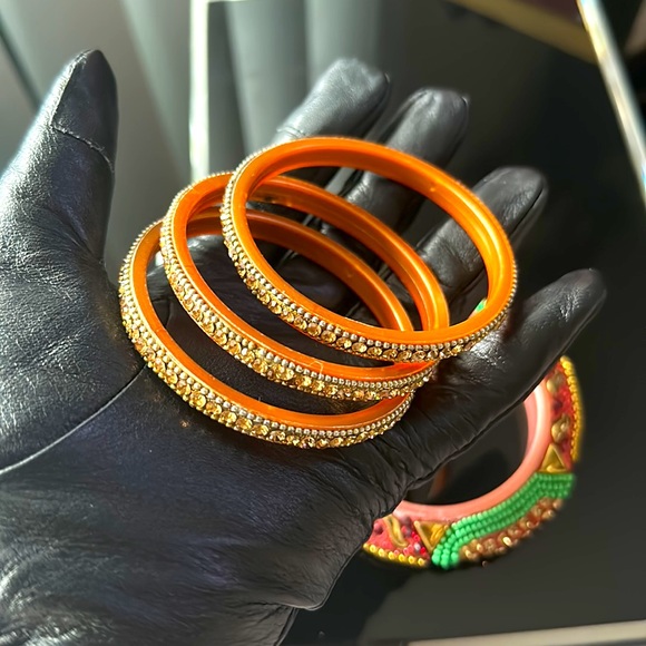 Indian Bangles Bracelets Set of 4 - Picture 2 of 3